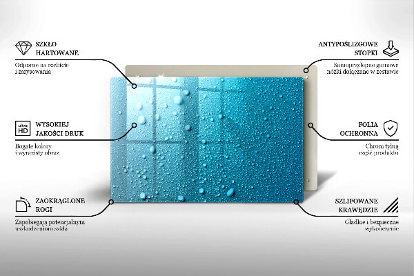 Cache plaque de cuisson Gouttes d'eau