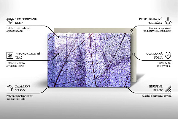 Cache plaque de cuisson Feuilles veinées