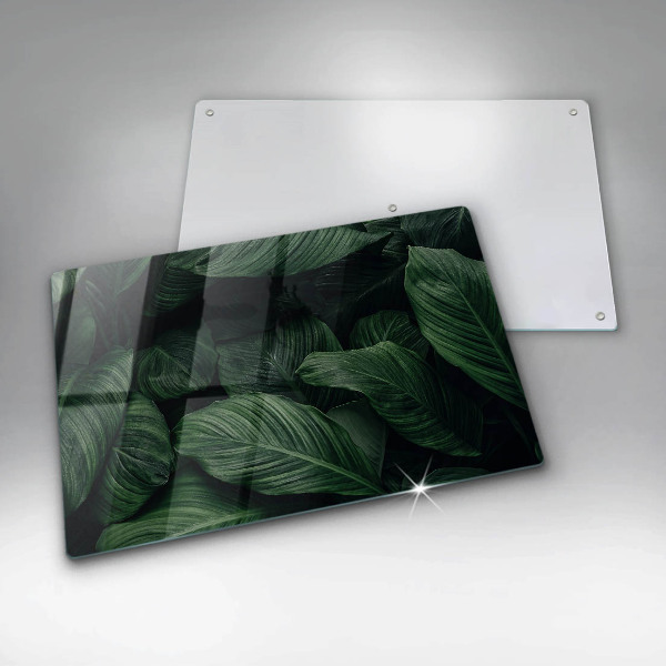 Cache plaque de cuisson Feuilles sombres