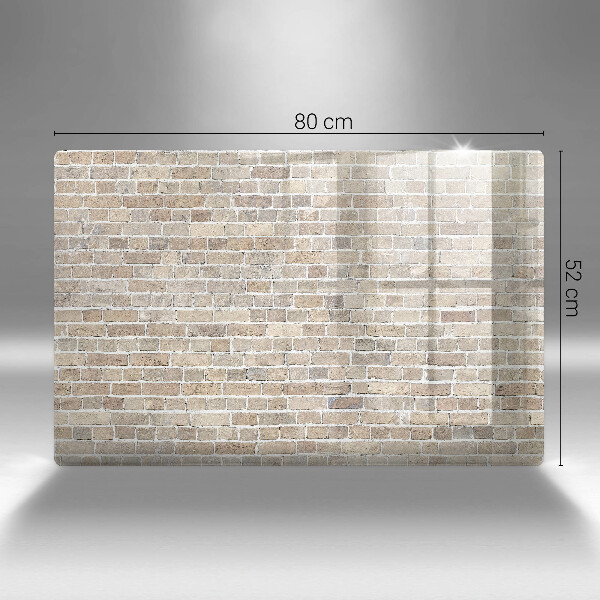 Cache plaque de cuisson Mur de briques lumineuses