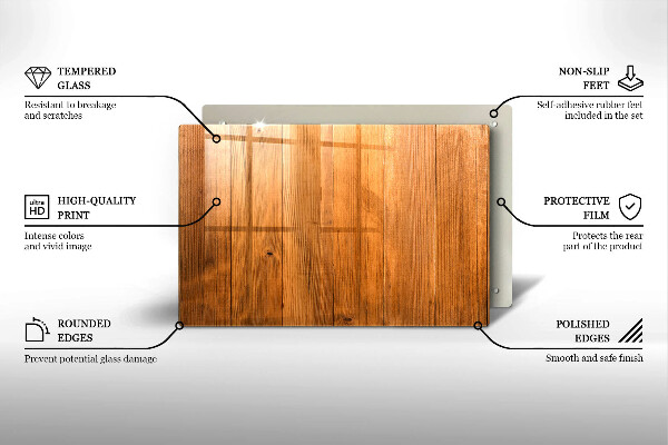 Cache plaque de cuisson Planches de bois