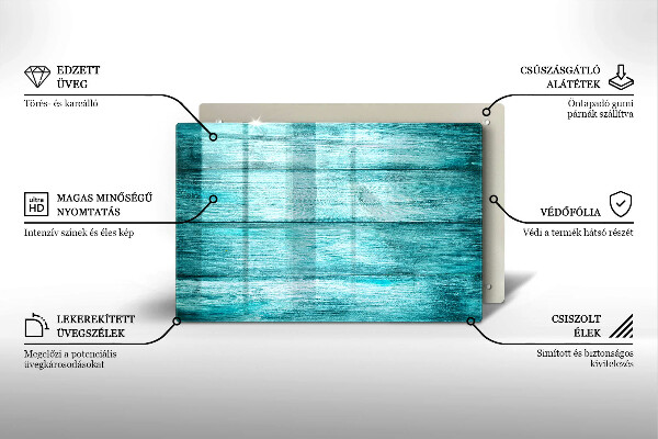 Cache plaque de cuisson Planches de bois vintage
