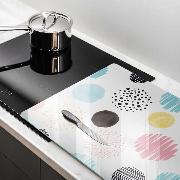 Cache plaque de cuisson Formes peintes