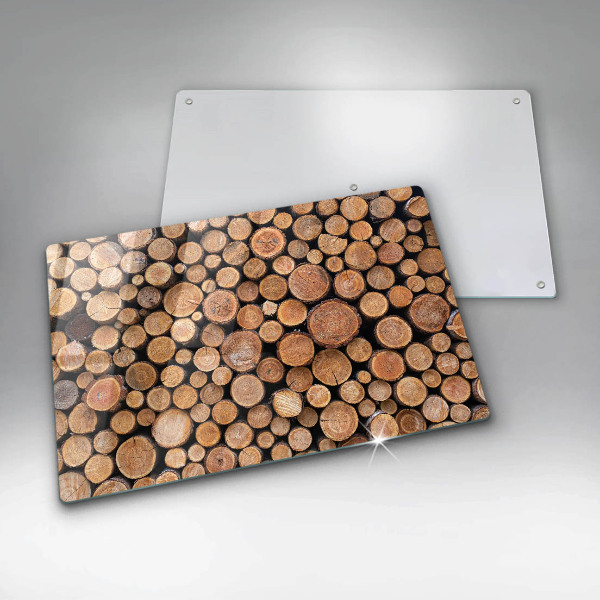 Cache plaque de cuisson Des troncs d'arbres