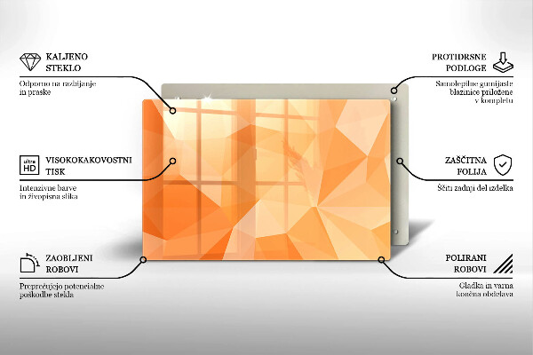 Cache plaque de cuisson Fond géométrique