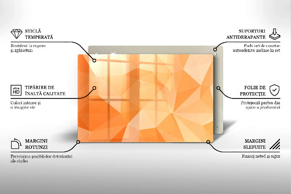 Cache plaque de cuisson Fond géométrique