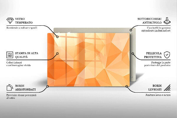 Cache plaque de cuisson Fond géométrique