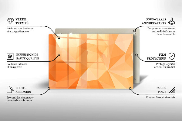 Cache plaque de cuisson Fond géométrique