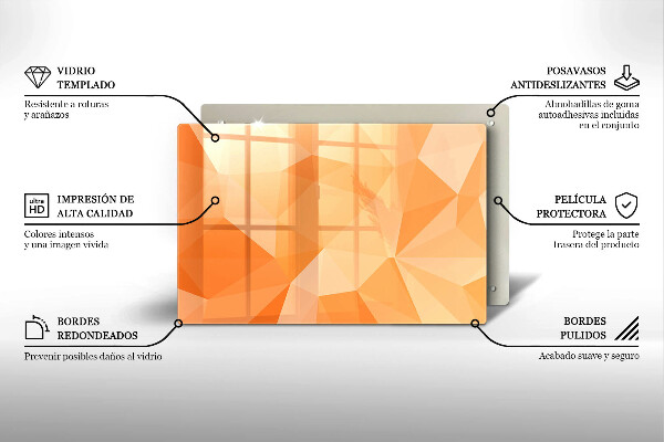 Cache plaque de cuisson Fond géométrique