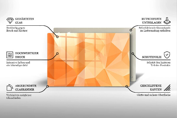 Cache plaque de cuisson Fond géométrique