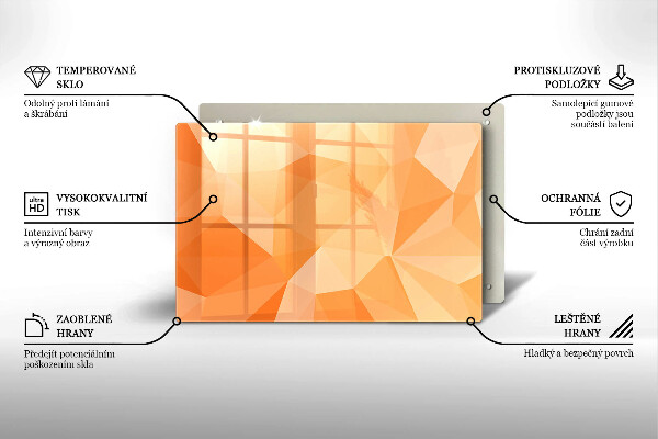 Cache plaque de cuisson Fond géométrique