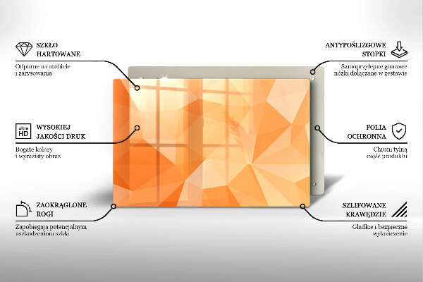 Cache plaque de cuisson Fond géométrique
