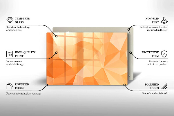 Cache plaque de cuisson Fond géométrique