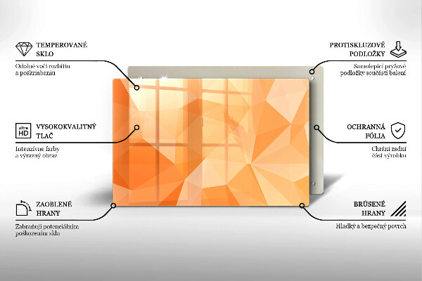 Cache plaque de cuisson Fond géométrique