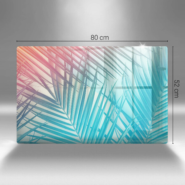 Cache plaque de cuisson Feuilles pastel