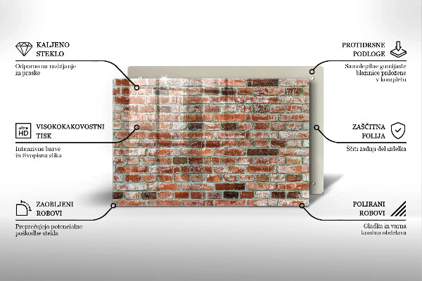 Cache plaque de cuisson Vieux mur de briques