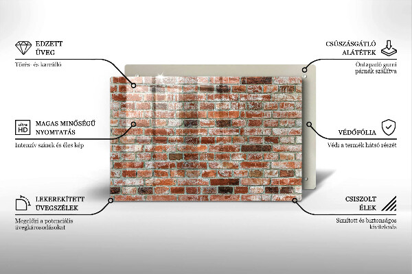 Cache plaque de cuisson Vieux mur de briques