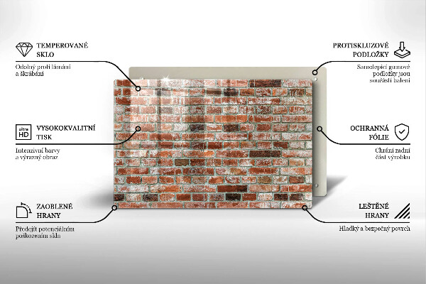 Cache plaque de cuisson Vieux mur de briques