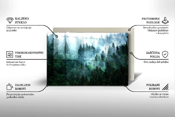 Cache plaque de cuisson Forêt dans le brouillard
