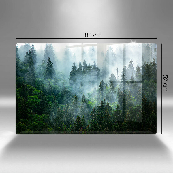 Cache plaque de cuisson Forêt dans le brouillard