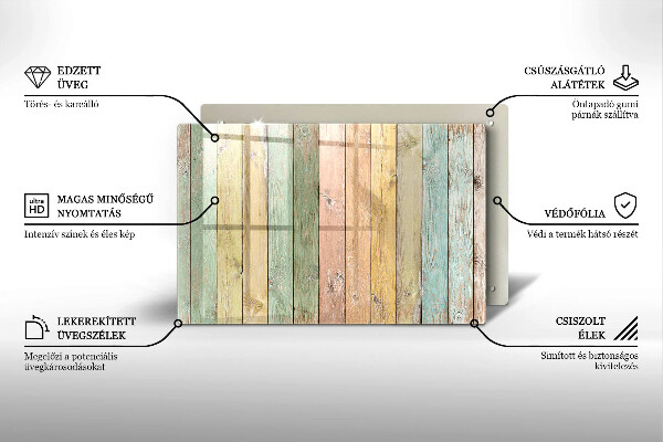 Protection plaque induction Planches vintage colorées