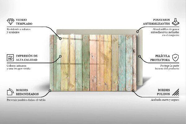 Protection plaque induction Planches vintage colorées