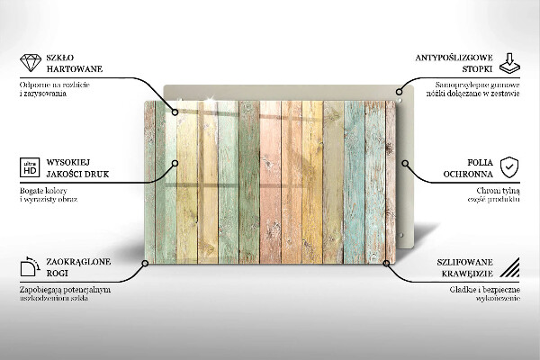 Protection plaque induction Planches vintage colorées