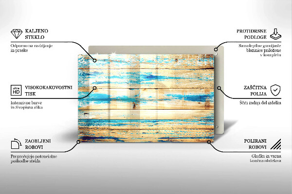 Protection plaque induction Planches de bois rétro