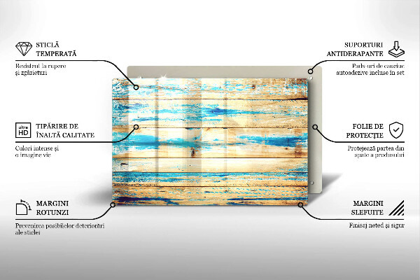 Protection plaque induction Planches de bois rétro
