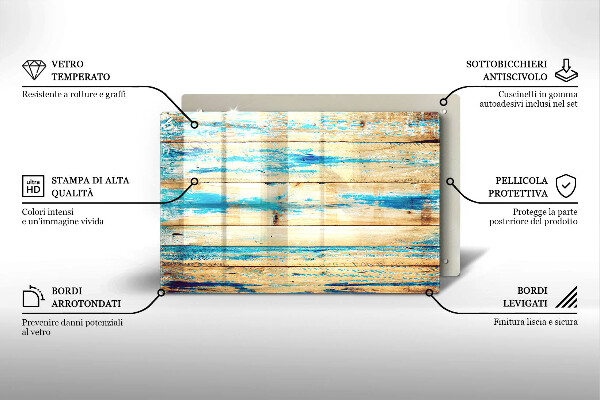 Protection plaque induction Planches de bois rétro