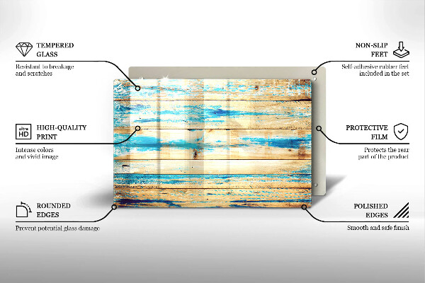 Protection plaque induction Planches de bois rétro