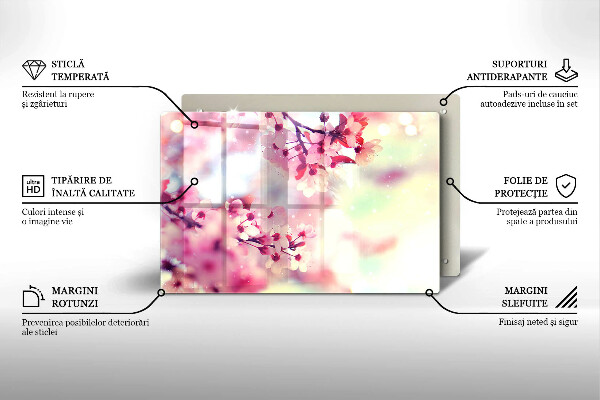 Protection plaque induction Fleurs de pommier nature