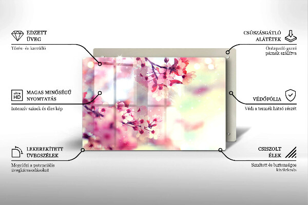 Protection plaque induction Fleurs de pommier nature