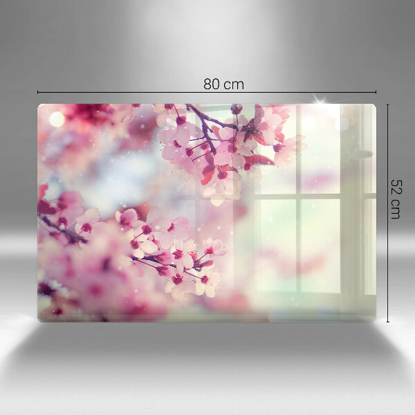 Protection plaque induction Fleurs de pommier nature