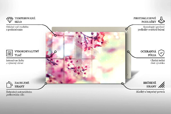 Protection plaque induction Fleurs de pommier nature