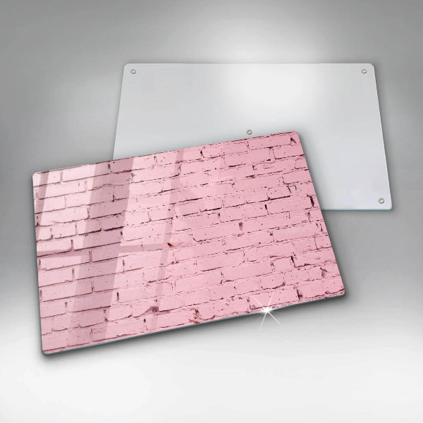 Protection plaque induction Mur de briques pastel