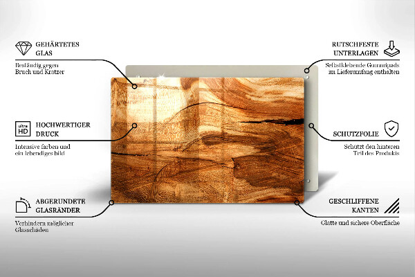 Protection plaque induction Texture de planche de bois