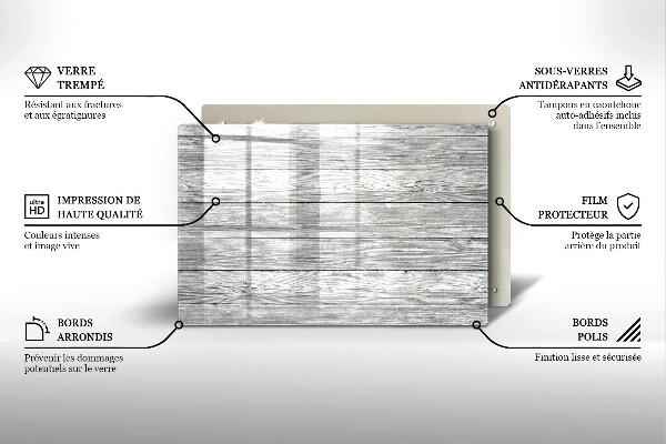 Protection plaque induction Vieilles planches de bois