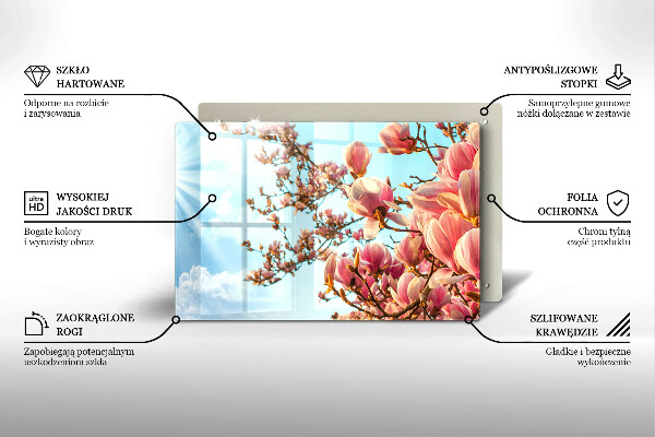 Protection plaque induction Arbre à fleurs roses