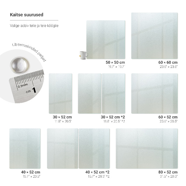 Cache‑plaque de cuisson en 60 x 52 cm