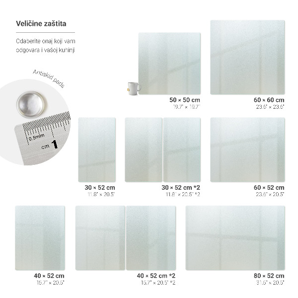 Couvre-plaque de cuisson en taille 80 × 52 cm