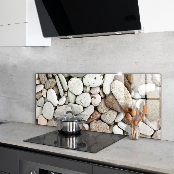 Crédence en verre Plage de galets