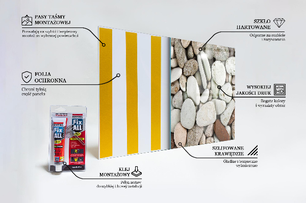 Crédence en verre Plage de galets