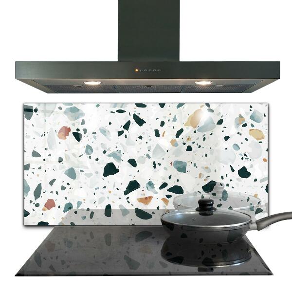 Verre pour crédence Texture de terrazzo de quartz gris