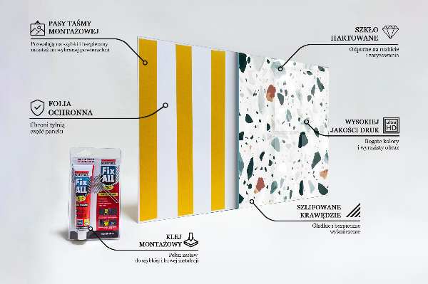 Verre pour crédence Texture de terrazzo de quartz gris