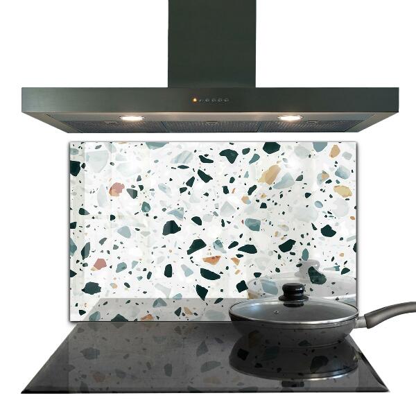 Verre pour crédence Texture de terrazzo de quartz gris