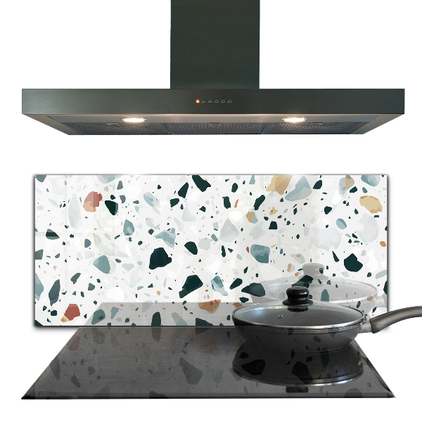 Verre pour crédence Texture de terrazzo de quartz gris