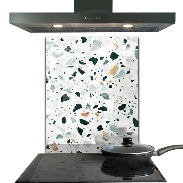 Verre pour crédence Texture de terrazzo de quartz gris