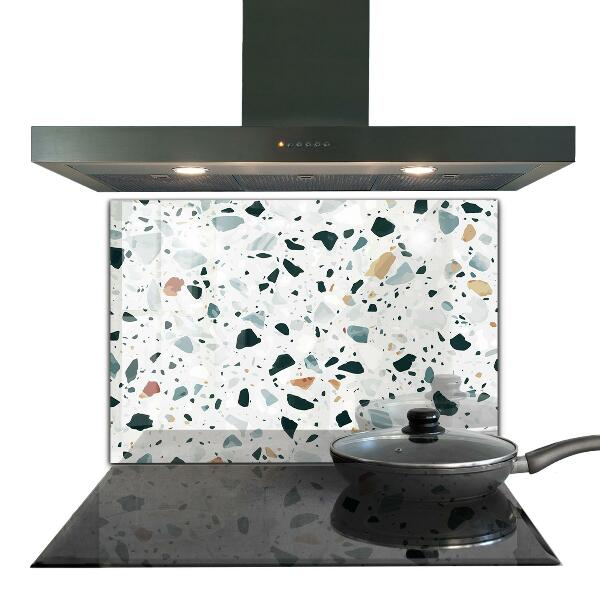 Verre pour crédence Texture de terrazzo de quartz gris