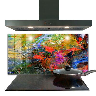 Crédence cuisine en verre Explosion de couleurs